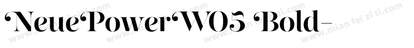 NeuePowerW05 Bold字体转换